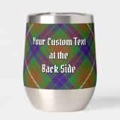 Clan Fraser Wappen über Jagd auf Tartan (Rückseite)