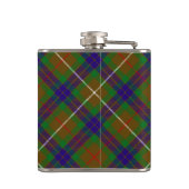 Clan Fraser Wappen über Jagd auf Tartan Flachmann (Rückseite)