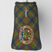 Clan Fraser Wappen über Jagd auf Tartan Golf Headcover (Rotieren 90)