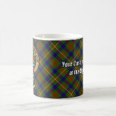 Clan Fraser Wappen über Jagd auf Tartan Kaffeetasse (Mittel)