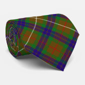 Clan Fraser Wappen über Jagd auf Tartan Krawatte (Gerollt)