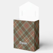 Clan Fraser Wappen über Jagd gewitterter Tartan Geschenkschachtel (Geöffnet)