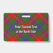Clan Fraser Wappen über Tartan Ausweis (Rückseite)
