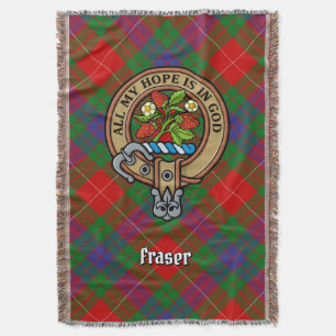 Clan Fraser-Wappen über Tartan Decke