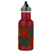 Clan Fraser Wappen über Tartan Edelstahlflasche (Rechts)