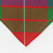 Clan Fraser Wappen über Tartan Fleecedecke (Ecke)