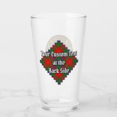 Clan Fraser Wappen über Tartan Glas (Rückseite)