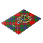 Clan Fraser Wappen über Tartan Notizblock (Linke Seite)