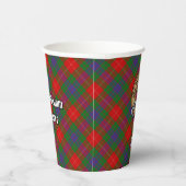 Clan Fraser Wappen über Tartan Paper Cups Pappbecher (Rechts)