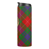 Clan Fraser Wappen über Tartan Thermosbecher (Nach rechts gedreht)