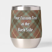 Clan Fraser Wappen über Wetterjagd Tartan (Rückseite)