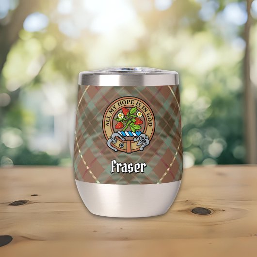 Clan Fraser Wappen über Wetterjagd Tartan