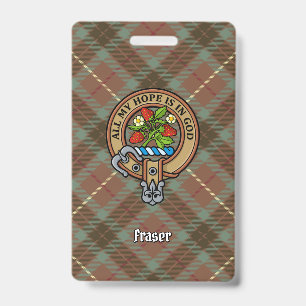 Clan Fraser Wappen über Wetterjagd Tartan Ausweis