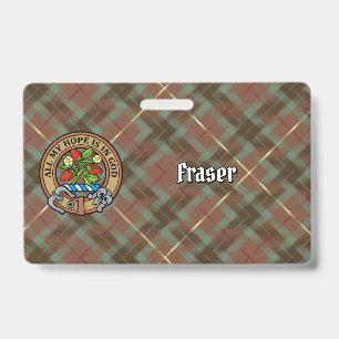Clan Fraser Wappen über Wetterjagd Tartan Ausweis
