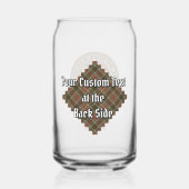 Clan Fraser Wappen über Wetterjagd Tartan Dosenglas (Rückseite)