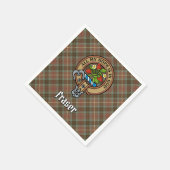 Clan Fraser Wappen über Wetterjagd Tartan Serviette (Ecke)