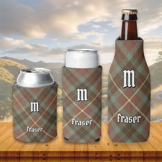 Clan Fraser Weathered Jagd Tartan Can Cooler Dosenkühler