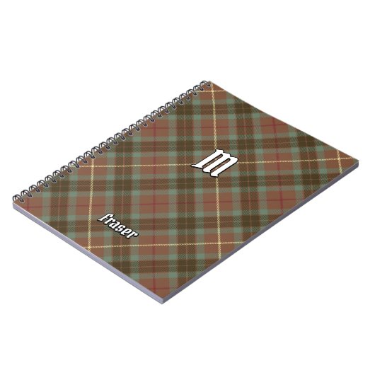Clan Fraser Weathered Junting Tartan Notebook Notizblock (Linke Seite)