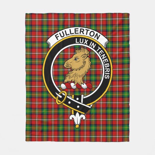 Clan Fullerton Tartan Kariert Fleecedecke (Vorderseite)