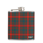 Clan Fulton Tartan Mit Monogramm Flachmann (Vorderseite)