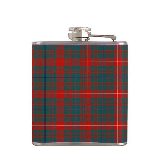 Clan Fulton Tartan Mit Monogramm Flachmann (Rückseite)