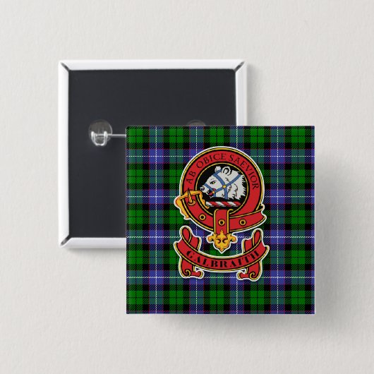 Clan Galbraith Button Abzeichen (Vorne & Hinten)