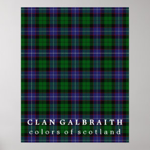 Clan Galbraith Colors of Scotland Tartan Poster