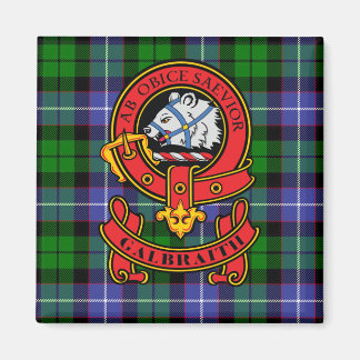 Clan Galbraith Magnet mit Wappen und Tartan