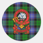 Clan Galbraith Round Sticker mit Wappen (Vorderseite)