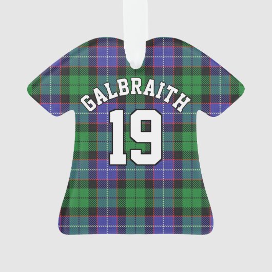 Clan Galbraith Tartan Christmas Jersey Ornament (Rückseite)