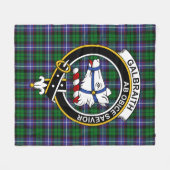 Clan Galbraith Tartan Kariert Fleecedecke (Vorderseite (Horizontal))