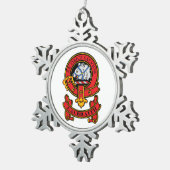 Clan Galbraith Weihnachtsschmuck mit Wappen Schneeflocken Zinn-Ornament (Rechts)