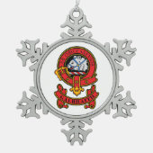 Clan Galbraith Weihnachtsschmuck mit Wappen Schneeflocken Zinn-Ornament (Vorderseite)