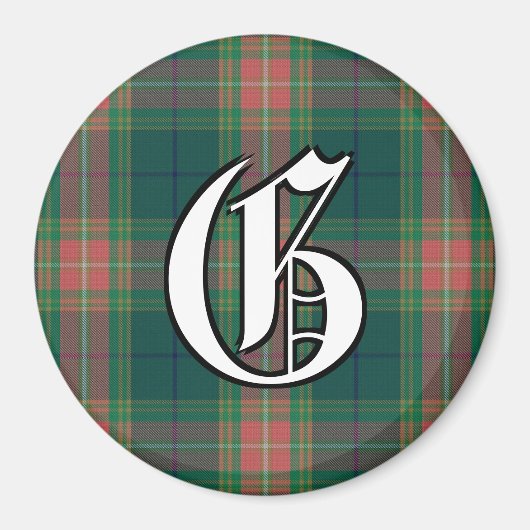 Clan Gallagher Family Irish Tartan Karierte Akzent Magnet (Vorne)