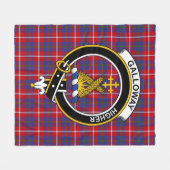 Clan Galloway Red Tartan Kariert Fleecedecke (Vorderseite (Horizontal))