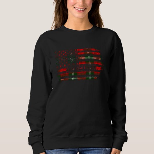 Clan Gartshore Scottish tartan US Flaggenkilometer Sweatshirt (Vorderseite)