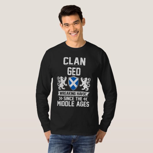 Clan Ged Scottish Family Clan Scotland Wreaking Ha T-Shirt (Vorne ganz)