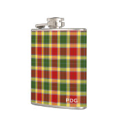 Clan Gibbs Tartan Monogram Flachmann (Links)