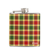 Clan Gibbs Tartan Monogram Flachmann (Vorderseite)