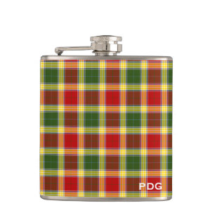 Clan Gibbs Tartan-Monogramm Flachmann