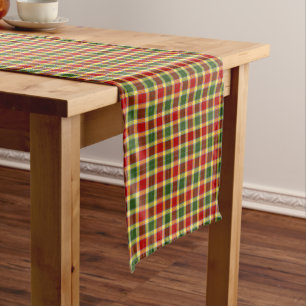 Clan Gibbs und Gibson bunter schottischer Tartan Kurzer Tischläufer