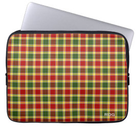 Clan Gibbs und Gibson Tartan Mit Monogramm Laptopschutzhülle
