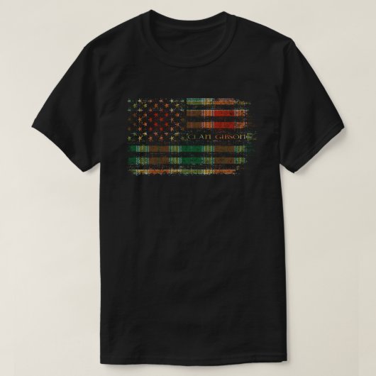 Clan Gibson Ancient Scottish tartan US Flaggenkilo T-Shirt (Design vorne)