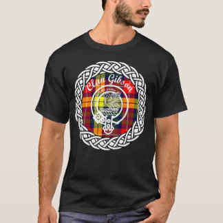 Clan Gibson Nachname Nachname Scottish Tartan Cres T-Shirt