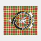 Clan Gibson Tartan Kariert Fleecedecke (Vorderseite (Horizontal))