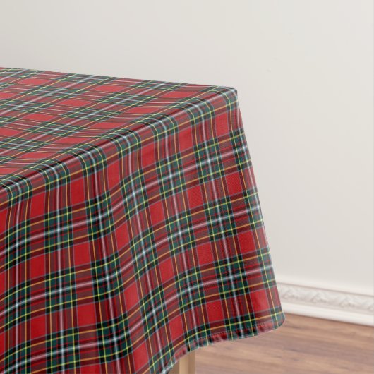 Clan Gillespie Bright Red Scottish Tartan Tischdecke (Beispiel)