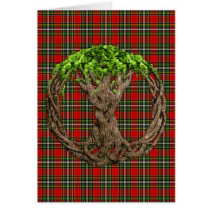 Clan Gillespie Tartan und keltischer Baum des