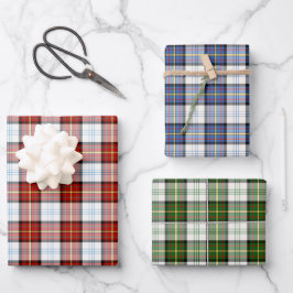 Clan Gillies Dress Tartan Variationen Geschenkpapier Set