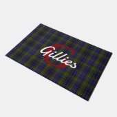 Clan Gillies Kariert Mit Monogramm Doormat Fußmatte (Schrägansicht)