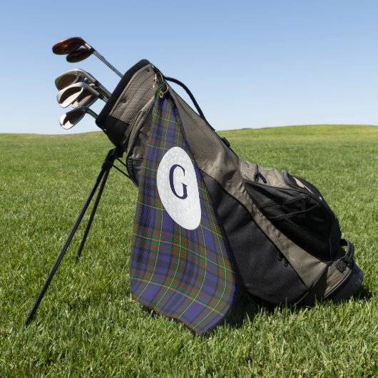 Clan Gillies Tartan Kariert Personalisiertes Golfh Golfhandtuch (Gras)